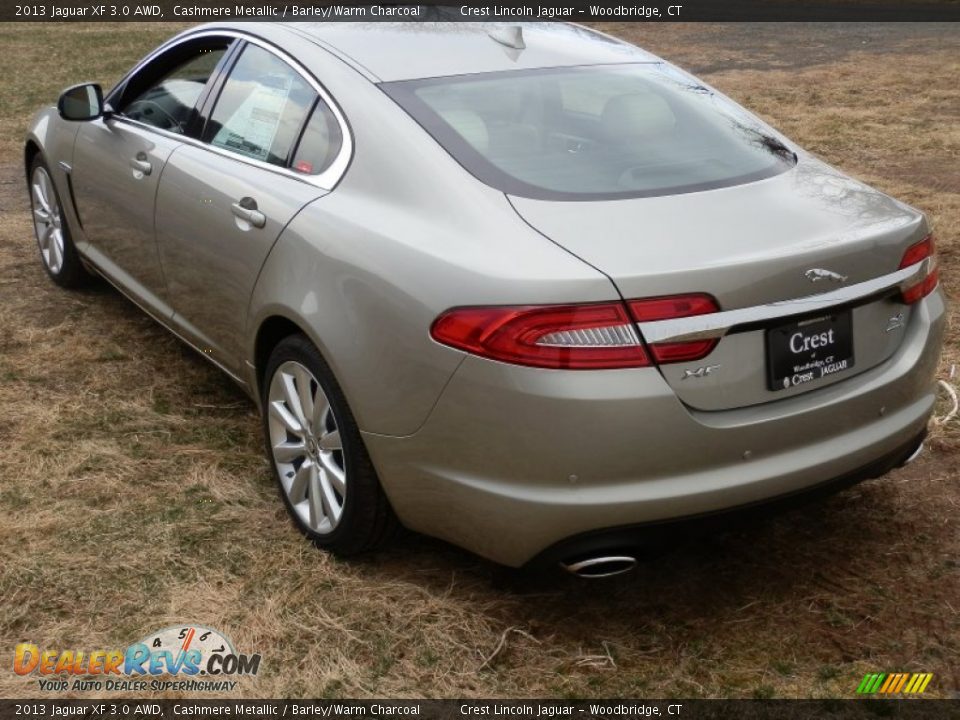 2013 Jaguar XF 3.0 AWD Cashmere Metallic / Barley/Warm Charcoal Photo #6