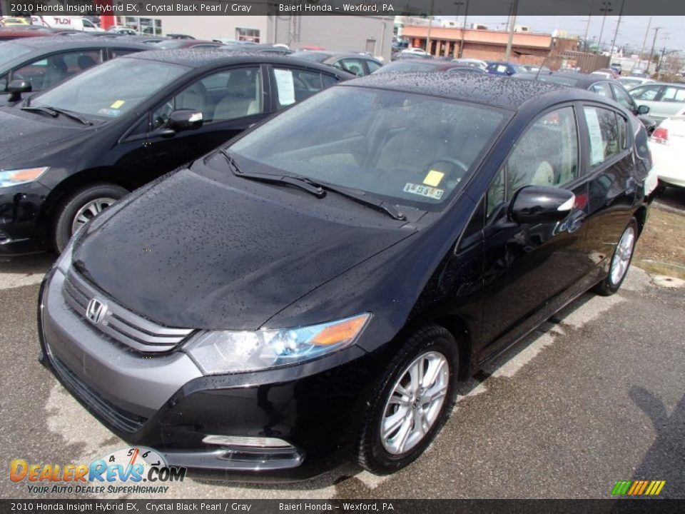 2010 Honda Insight Hybrid EX Crystal Black Pearl / Gray Photo #3