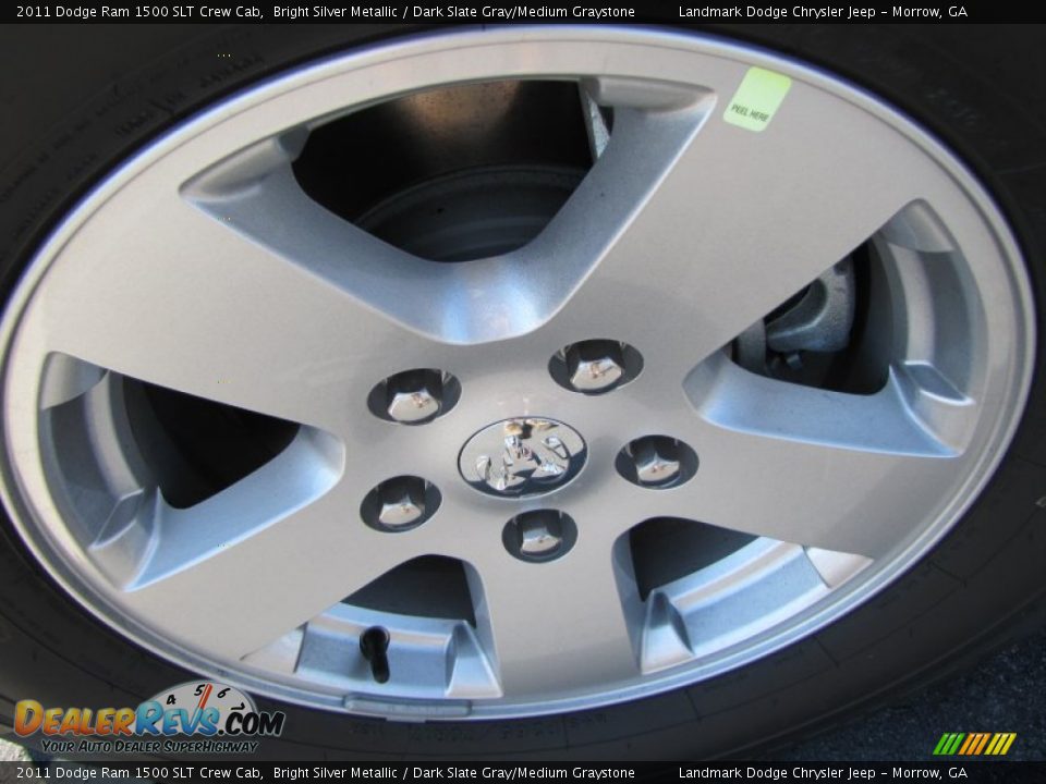 2011 Dodge Ram 1500 SLT Crew Cab Bright Silver Metallic / Dark Slate Gray/Medium Graystone Photo #5