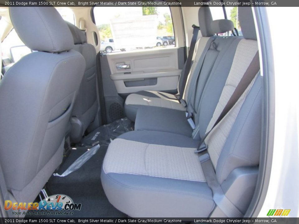 2011 Dodge Ram 1500 SLT Crew Cab Bright Silver Metallic / Dark Slate Gray/Medium Graystone Photo #8
