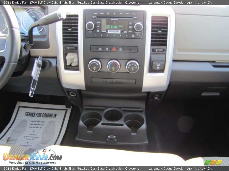 2011 Dodge Ram 1500 SLT Crew Cab Bright Silver Metallic / Dark Slate Gray/Medium Graystone Photo #10