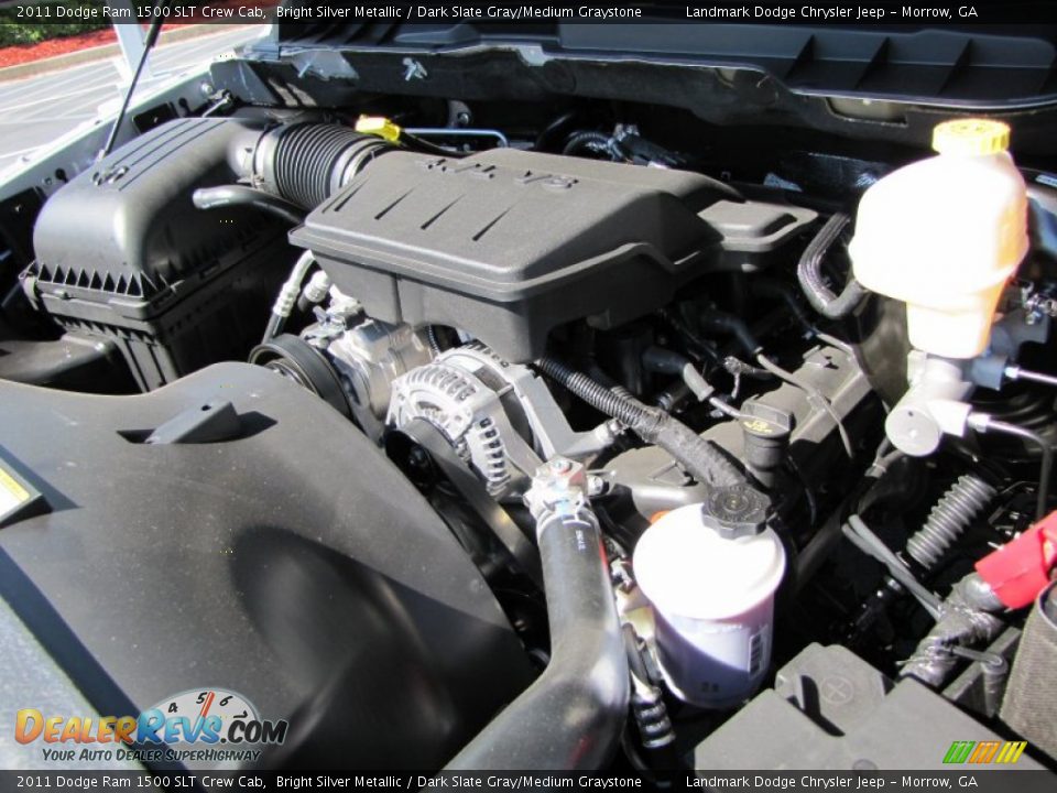 2011 Dodge Ram 1500 SLT Crew Cab Bright Silver Metallic / Dark Slate Gray/Medium Graystone Photo #12