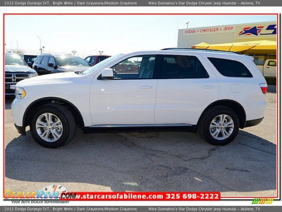 2013 Dodge Durango SXT Bright White / Dark Graystone/Medium Graystone Photo #2