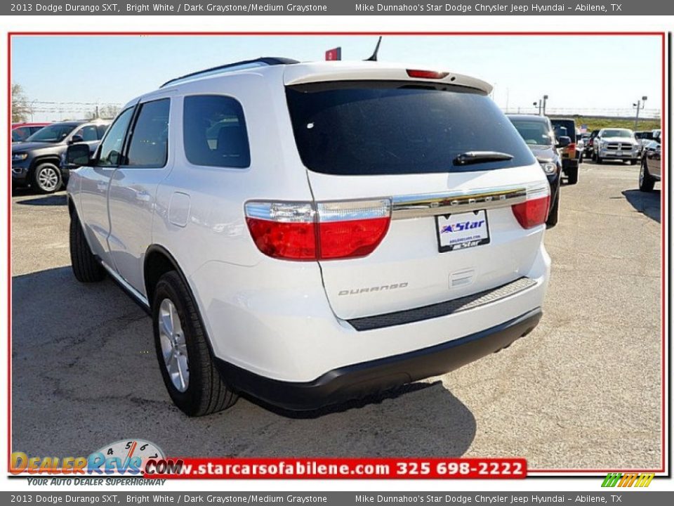 2013 Dodge Durango SXT Bright White / Dark Graystone/Medium Graystone Photo #3