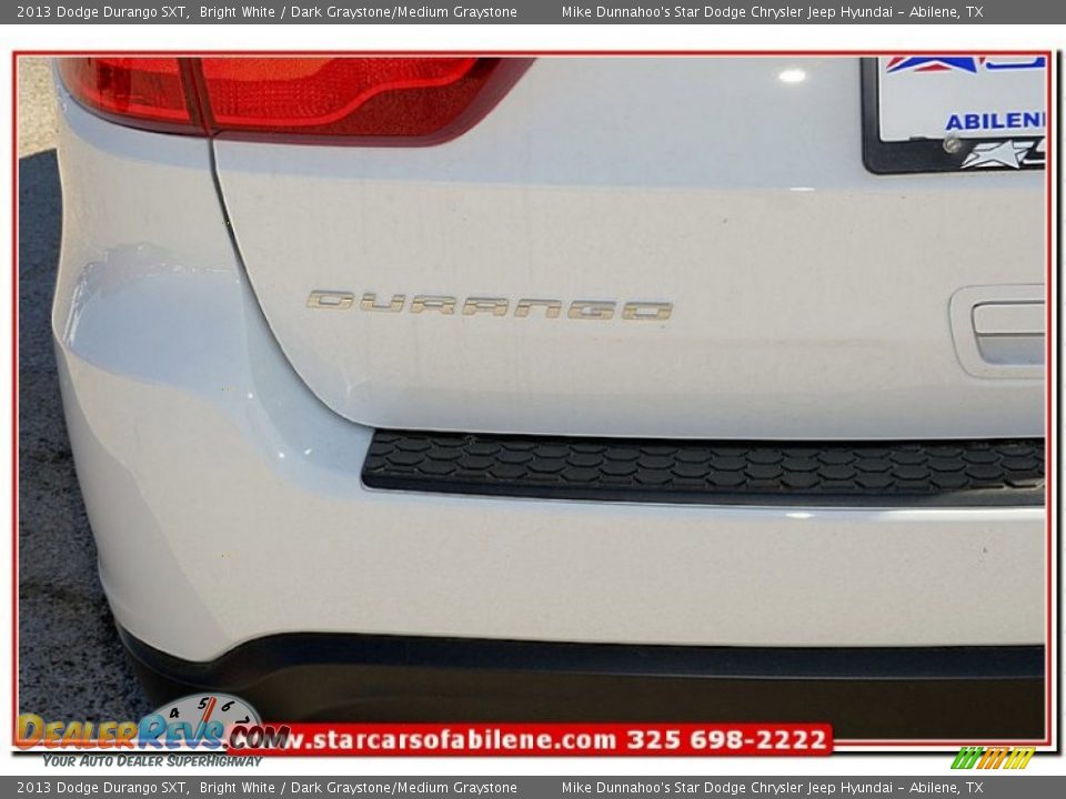 2013 Dodge Durango SXT Bright White / Dark Graystone/Medium Graystone Photo #5