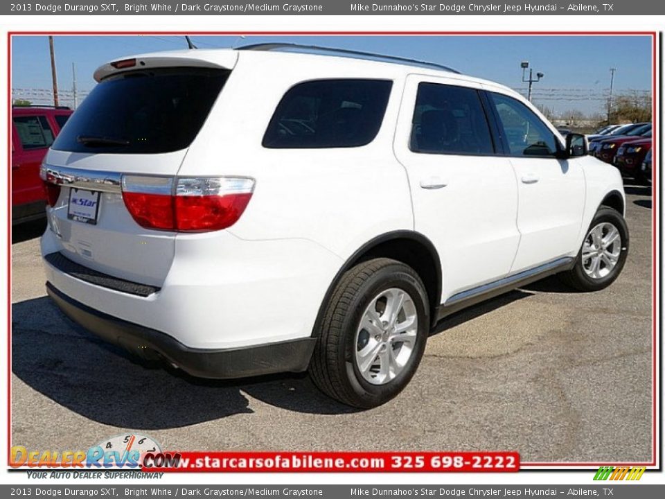 2013 Dodge Durango SXT Bright White / Dark Graystone/Medium Graystone Photo #6