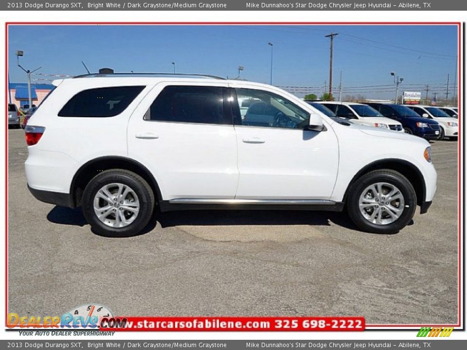 2013 Dodge Durango SXT Bright White / Dark Graystone/Medium Graystone Photo #7