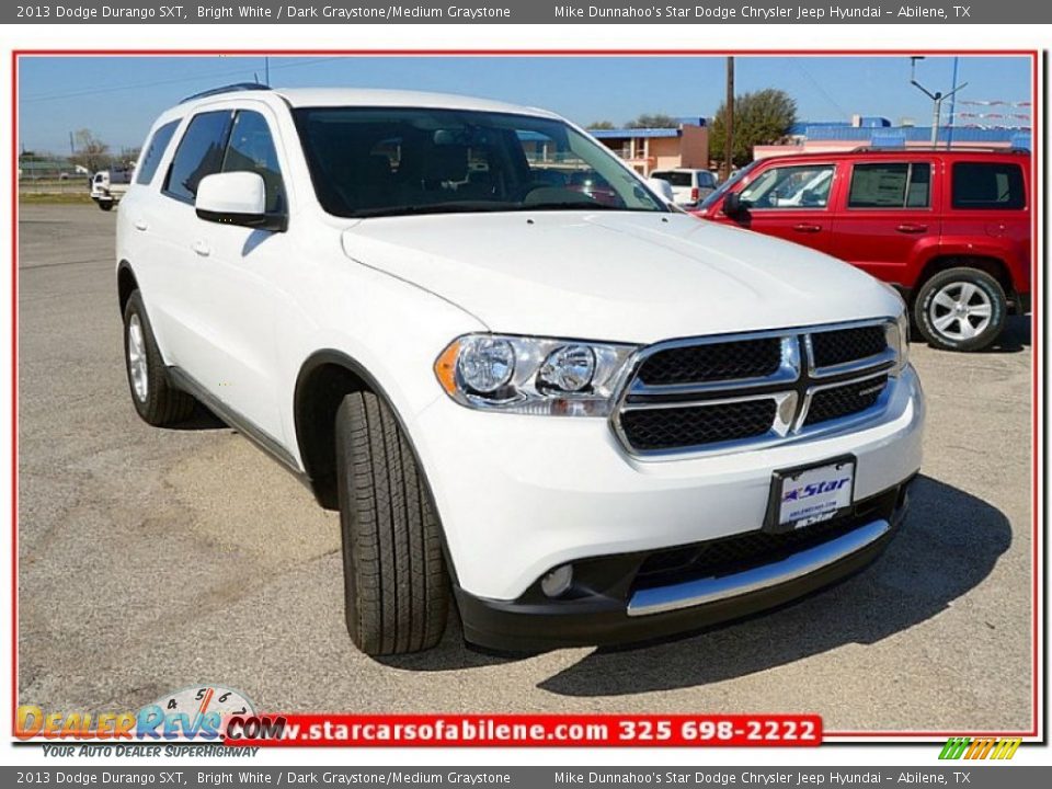 2013 Dodge Durango SXT Bright White / Dark Graystone/Medium Graystone Photo #8