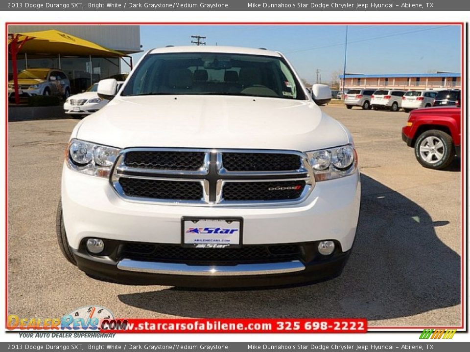 2013 Dodge Durango SXT Bright White / Dark Graystone/Medium Graystone Photo #9
