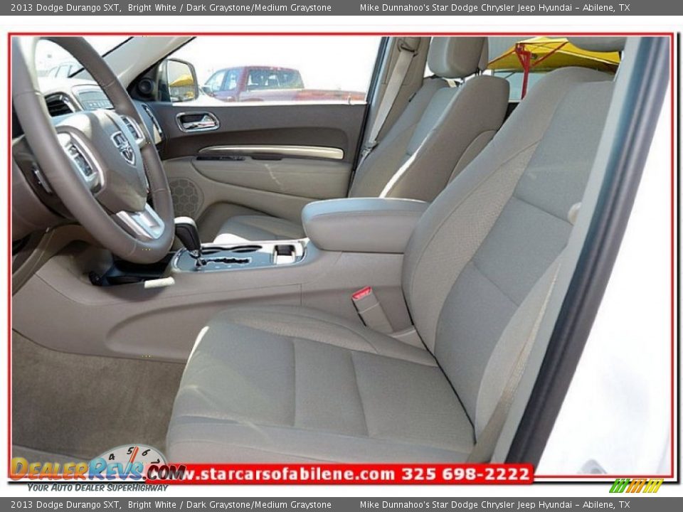 2013 Dodge Durango SXT Bright White / Dark Graystone/Medium Graystone Photo #11