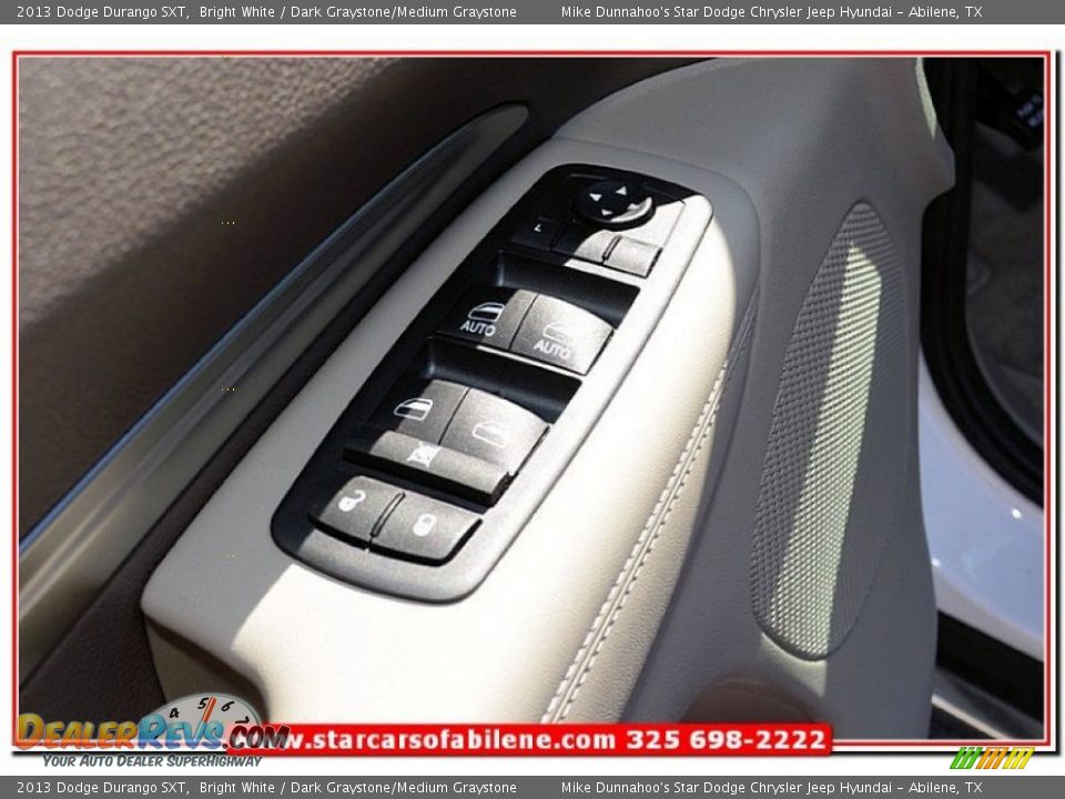 2013 Dodge Durango SXT Bright White / Dark Graystone/Medium Graystone Photo #12