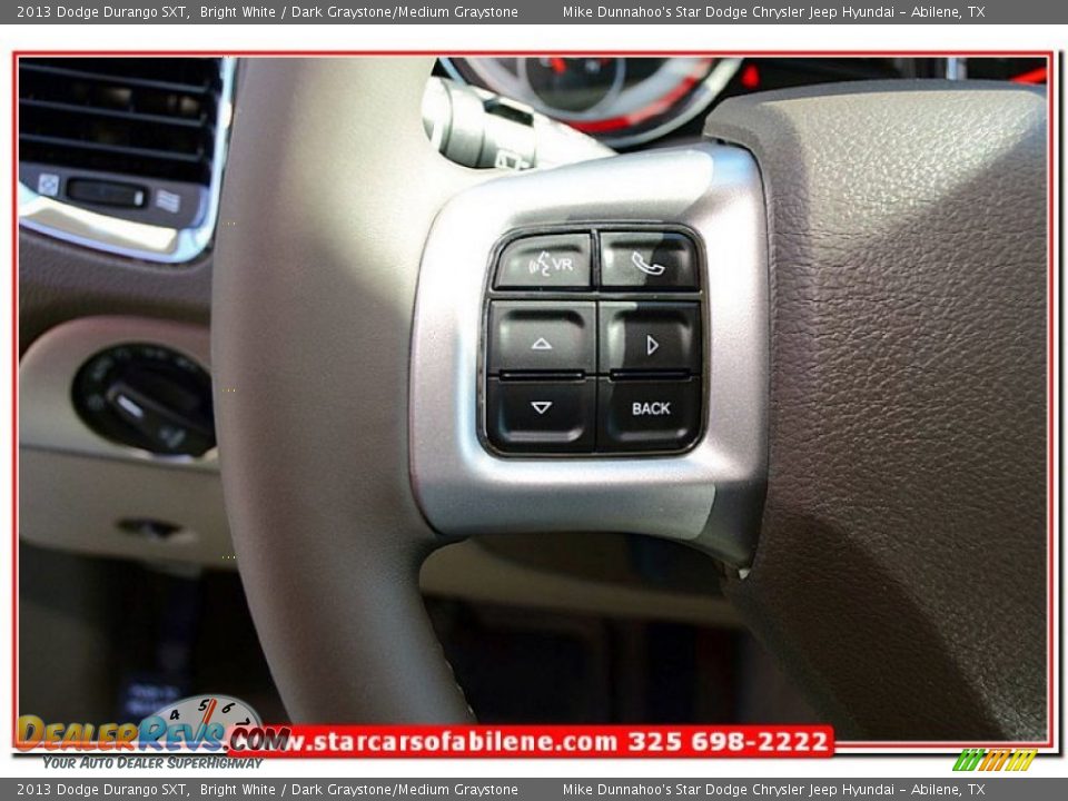 2013 Dodge Durango SXT Bright White / Dark Graystone/Medium Graystone Photo #13