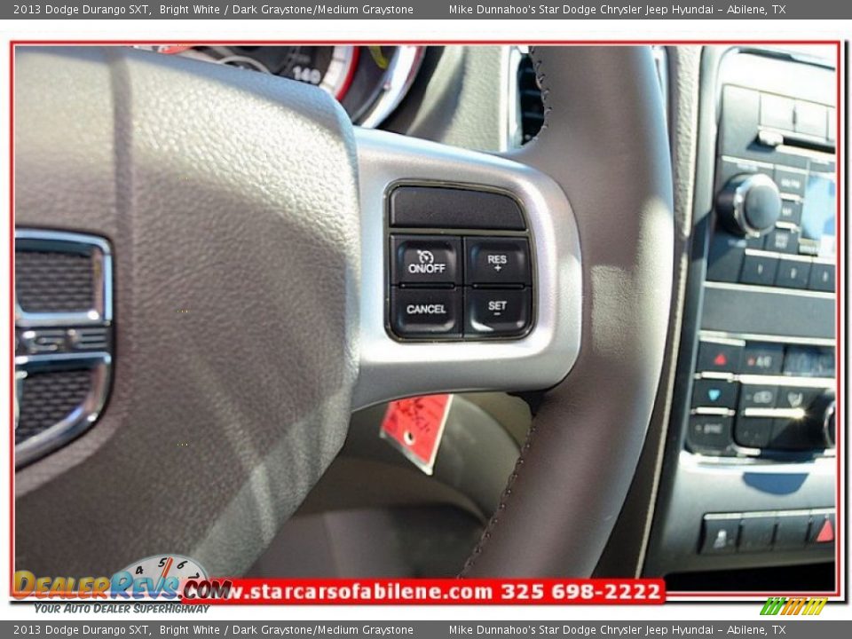 2013 Dodge Durango SXT Bright White / Dark Graystone/Medium Graystone Photo #14