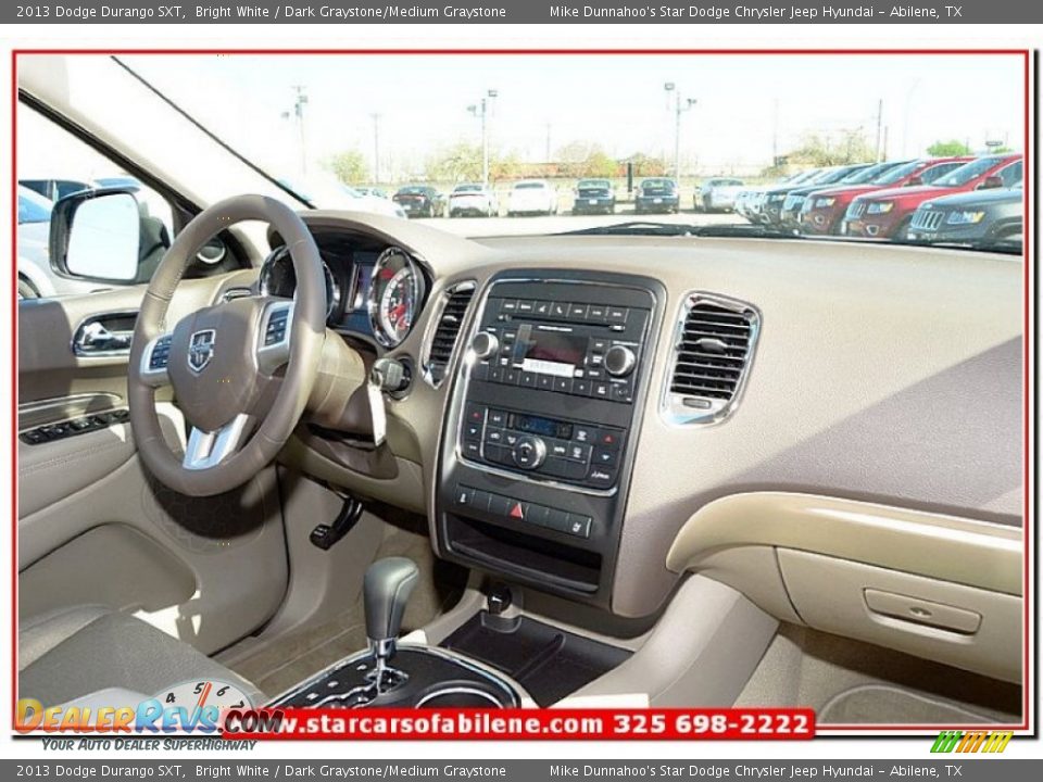 2013 Dodge Durango SXT Bright White / Dark Graystone/Medium Graystone Photo #30