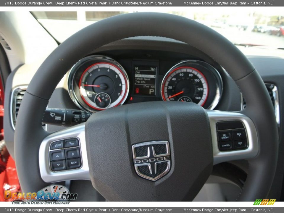2013 Dodge Durango Crew Deep Cherry Red Crystal Pearl / Dark Graystone/Medium Graystone Photo #14