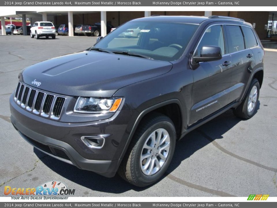 2014 Jeep Grand Cherokee Laredo 4x4 Maximum Steel Metallic / Morocco Black Photo #2