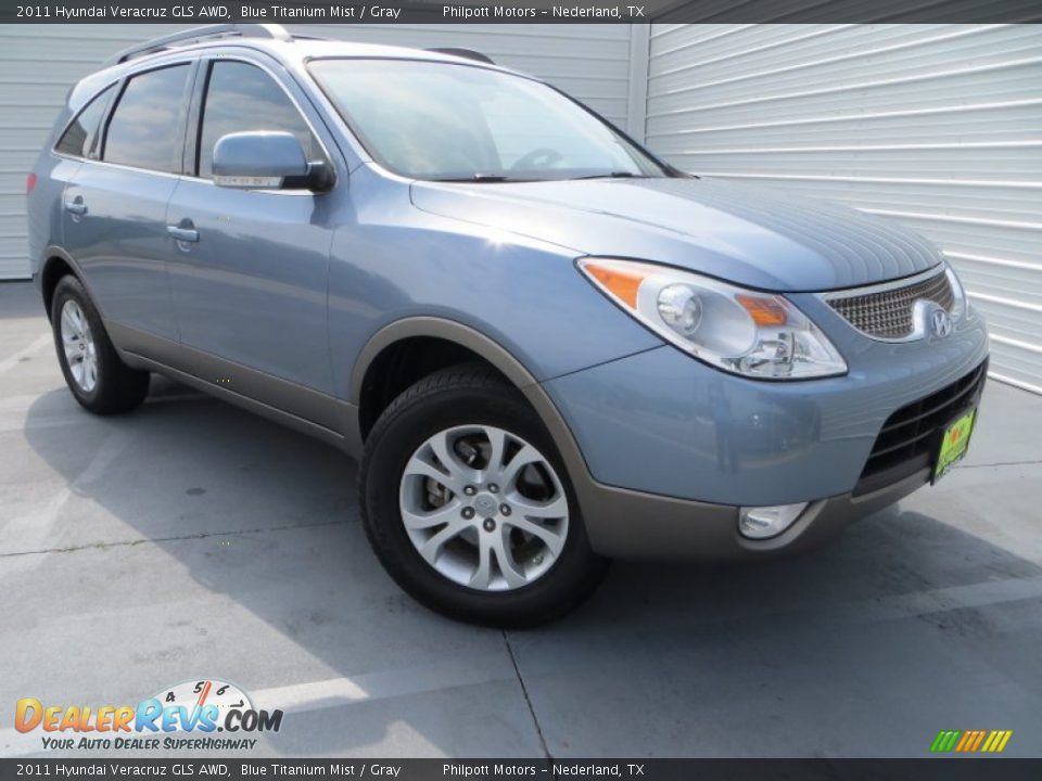 2011 Hyundai Veracruz GLS AWD Blue Titanium Mist / Gray Photo #2