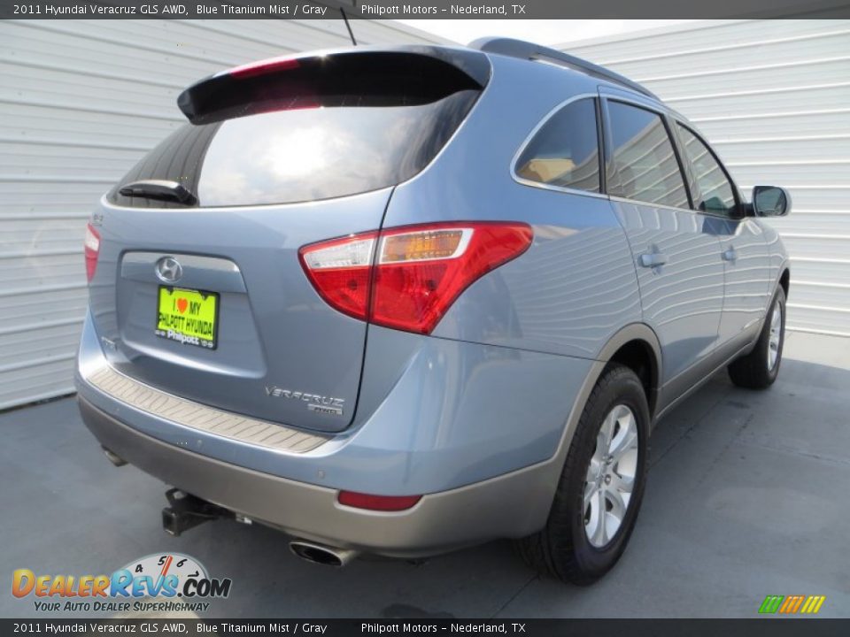 2011 Hyundai Veracruz GLS AWD Blue Titanium Mist / Gray Photo #4
