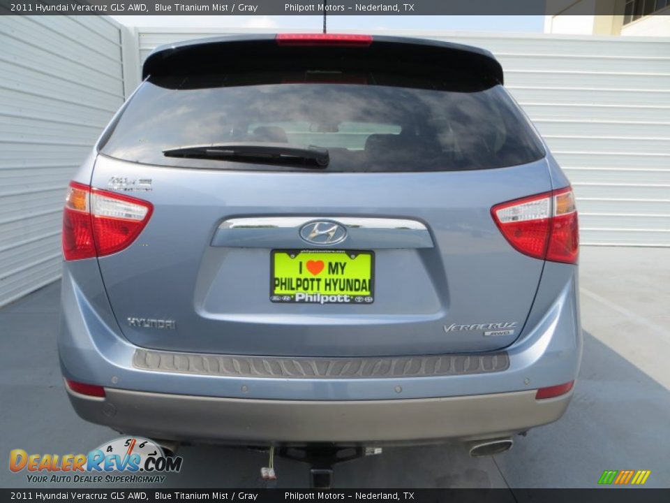 2011 Hyundai Veracruz GLS AWD Blue Titanium Mist / Gray Photo #5