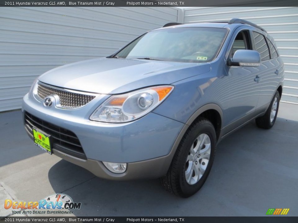 2011 Hyundai Veracruz GLS AWD Blue Titanium Mist / Gray Photo #7