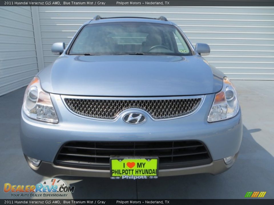 2011 Hyundai Veracruz GLS AWD Blue Titanium Mist / Gray Photo #8