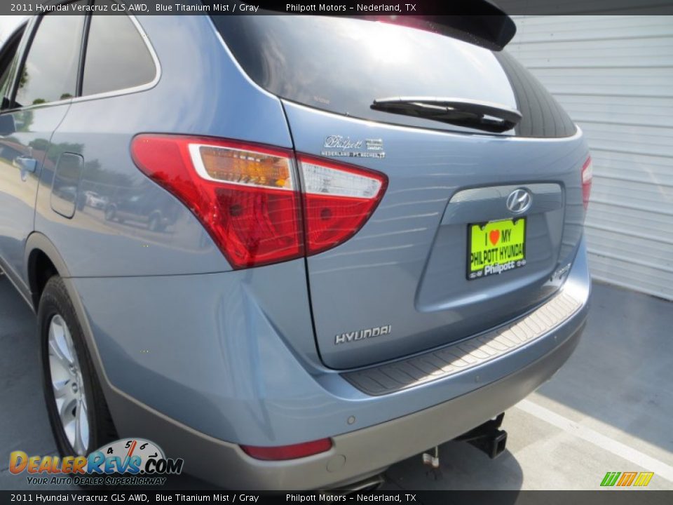 2011 Hyundai Veracruz GLS AWD Blue Titanium Mist / Gray Photo #20