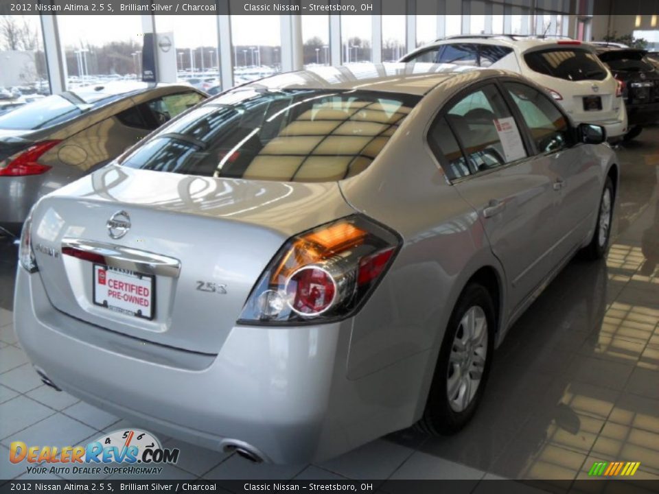 2012 Nissan Altima 2.5 S Brilliant Silver / Charcoal Photo #4