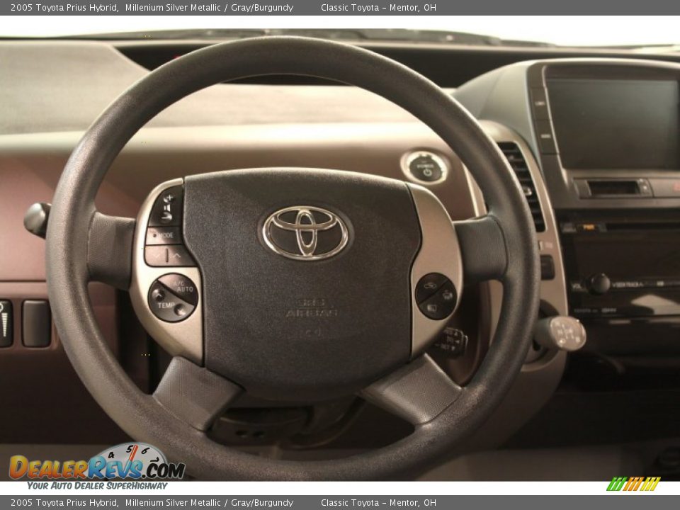 2005 Toyota Prius Hybrid Millenium Silver Metallic / Gray/Burgundy Photo #6