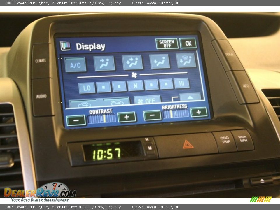 2005 Toyota Prius Hybrid Millenium Silver Metallic / Gray/Burgundy Photo #14