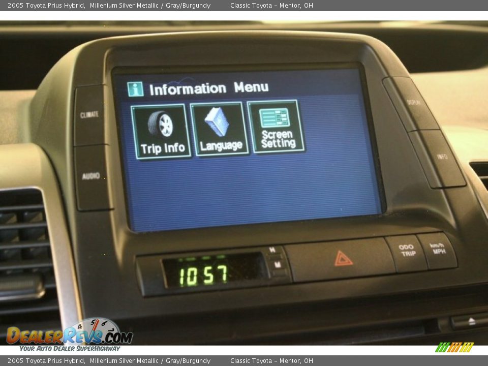 2005 Toyota Prius Hybrid Millenium Silver Metallic / Gray/Burgundy Photo #15