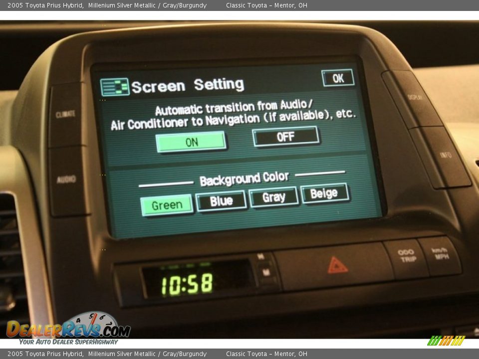 2005 Toyota Prius Hybrid Millenium Silver Metallic / Gray/Burgundy Photo #16