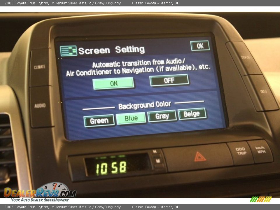 2005 Toyota Prius Hybrid Millenium Silver Metallic / Gray/Burgundy Photo #17