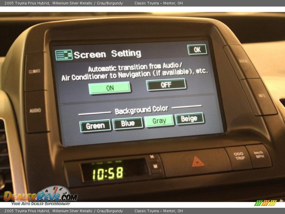 2005 Toyota Prius Hybrid Millenium Silver Metallic / Gray/Burgundy Photo #18