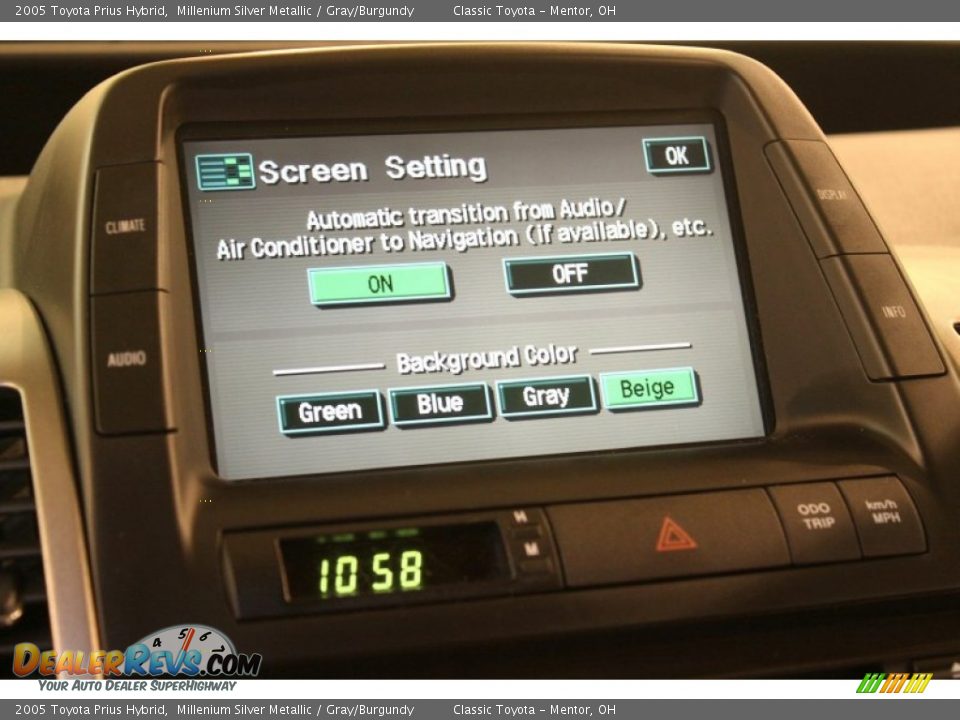 2005 Toyota Prius Hybrid Millenium Silver Metallic / Gray/Burgundy Photo #19