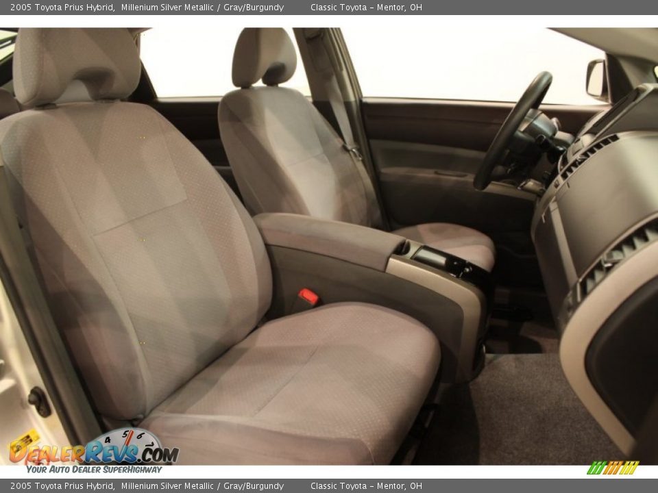2005 Toyota Prius Hybrid Millenium Silver Metallic / Gray/Burgundy Photo #22