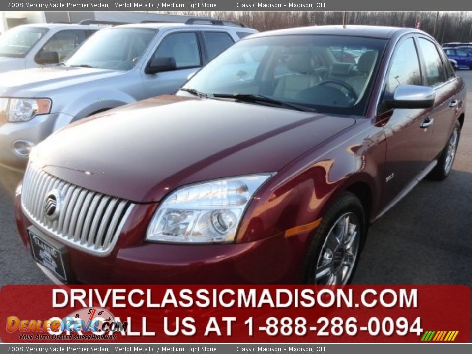 2008 Mercury Sable Premier Sedan Merlot Metallic / Medium Light Stone Photo #1
