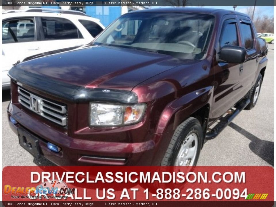 2008 Honda Ridgeline RT Dark Cherry Pearl / Beige Photo #1