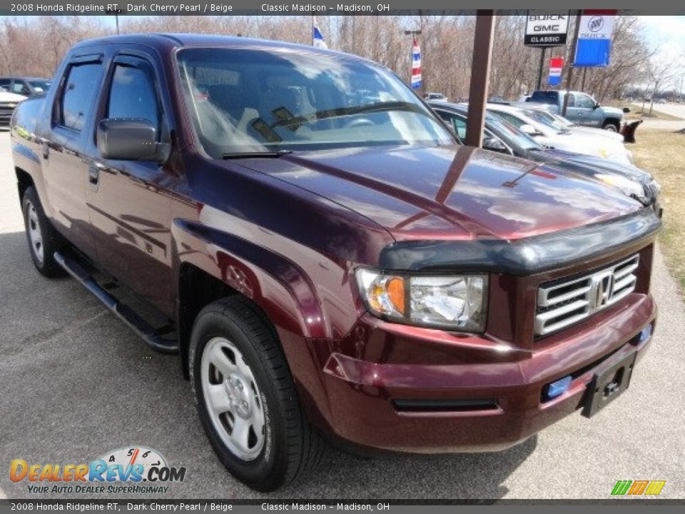 2008 Honda Ridgeline RT Dark Cherry Pearl / Beige Photo #2