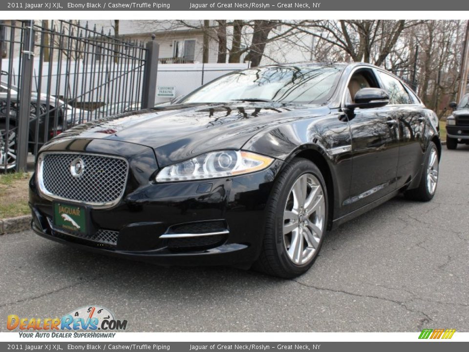 2011 Jaguar XJ XJL Ebony Black / Cashew/Truffle Piping Photo #1