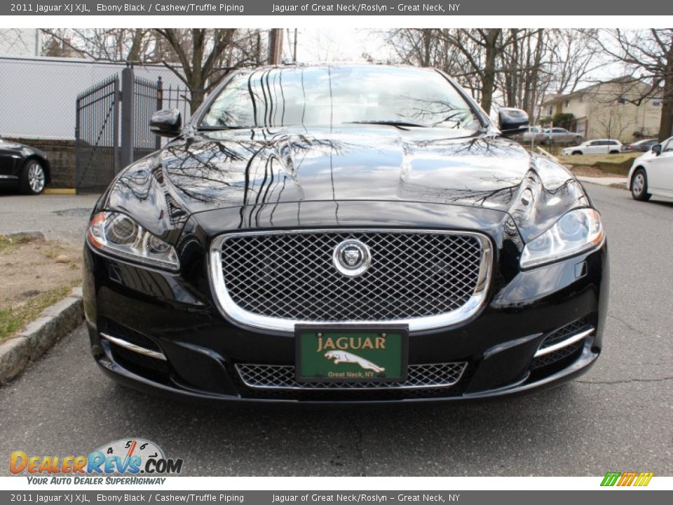 2011 Jaguar XJ XJL Ebony Black / Cashew/Truffle Piping Photo #2