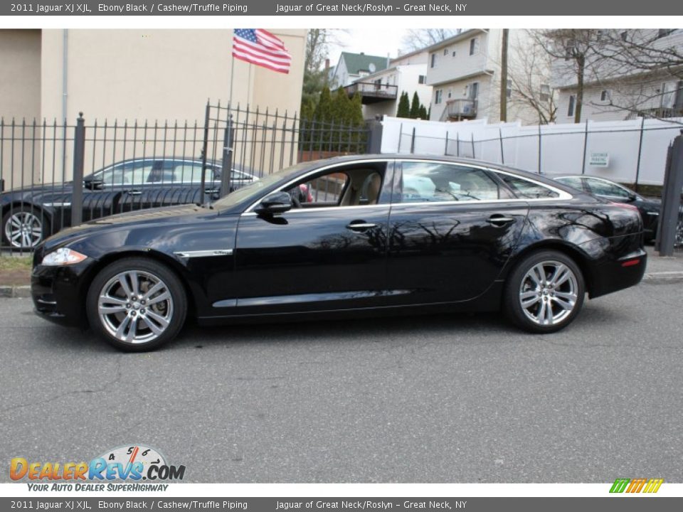 2011 Jaguar XJ XJL Ebony Black / Cashew/Truffle Piping Photo #3