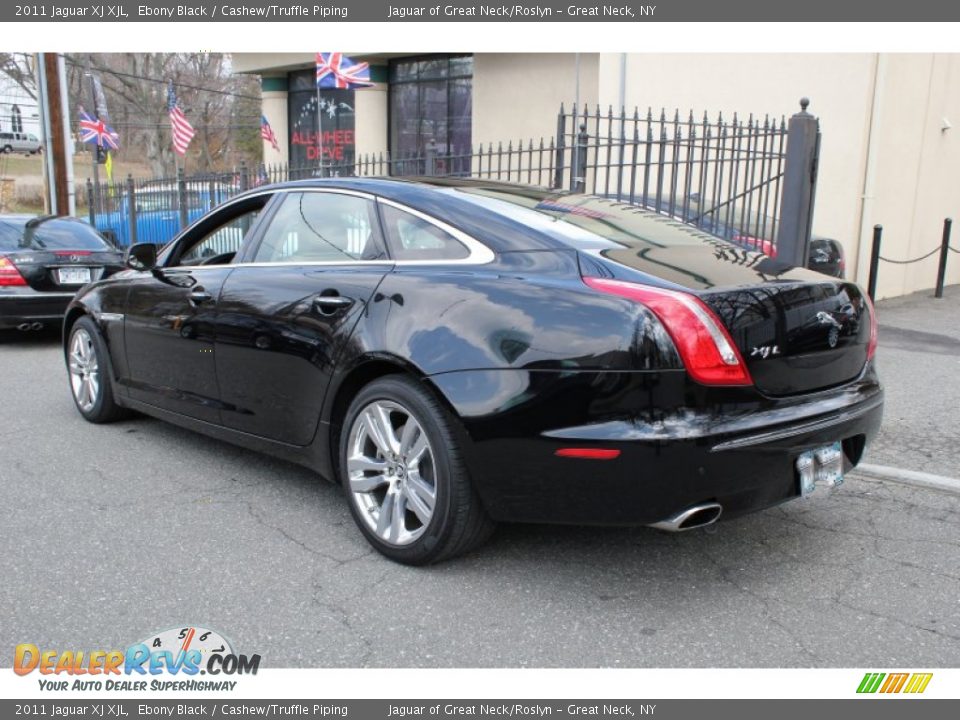 2011 Jaguar XJ XJL Ebony Black / Cashew/Truffle Piping Photo #4