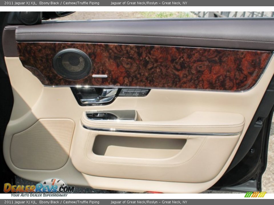 2011 Jaguar XJ XJL Ebony Black / Cashew/Truffle Piping Photo #9