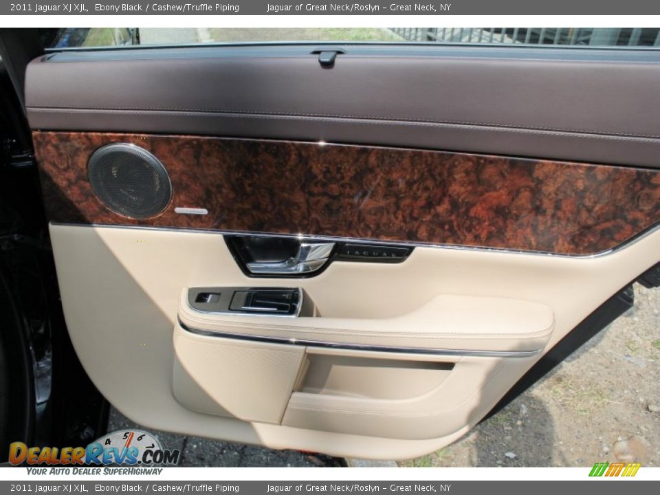 2011 Jaguar XJ XJL Ebony Black / Cashew/Truffle Piping Photo #12