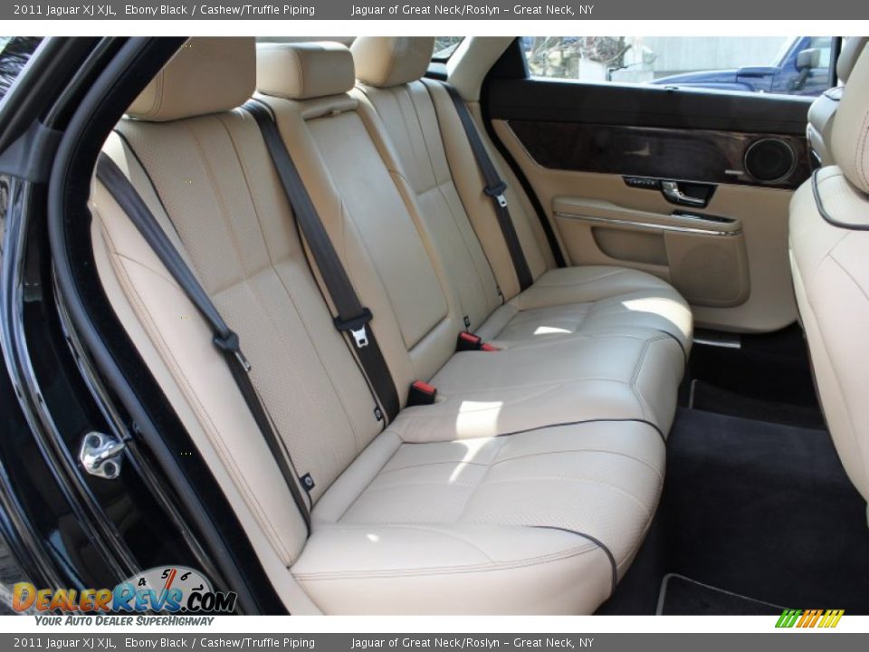 2011 Jaguar XJ XJL Ebony Black / Cashew/Truffle Piping Photo #13