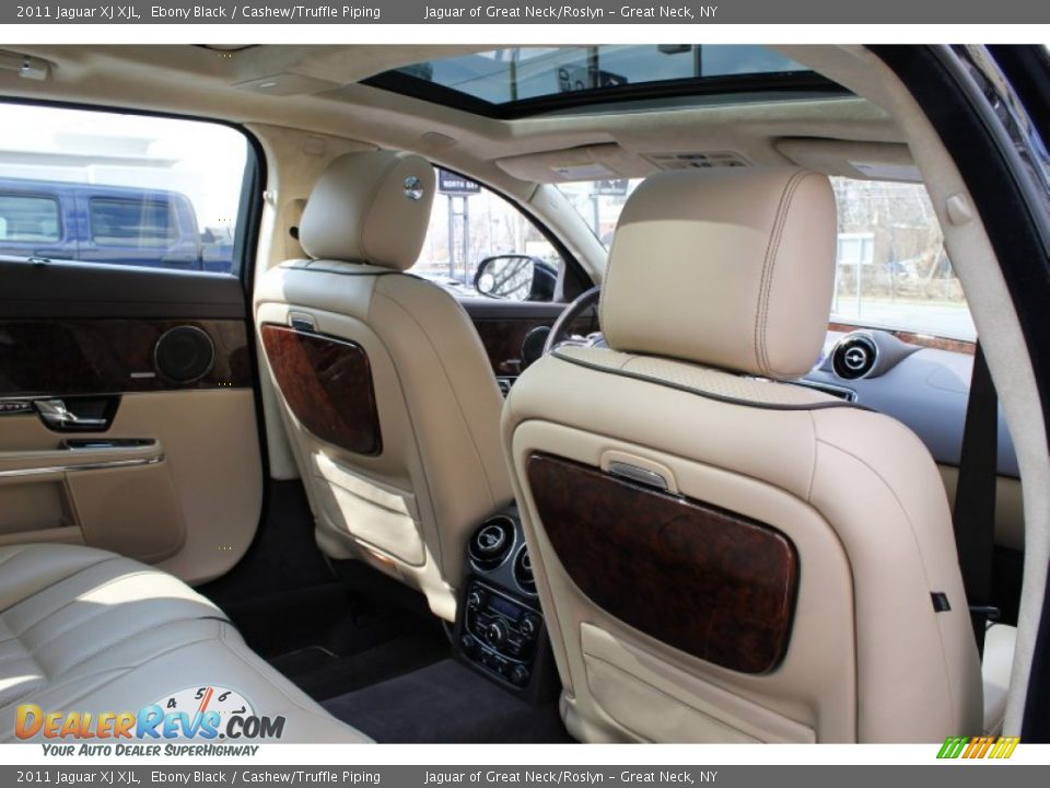 2011 Jaguar XJ XJL Ebony Black / Cashew/Truffle Piping Photo #14