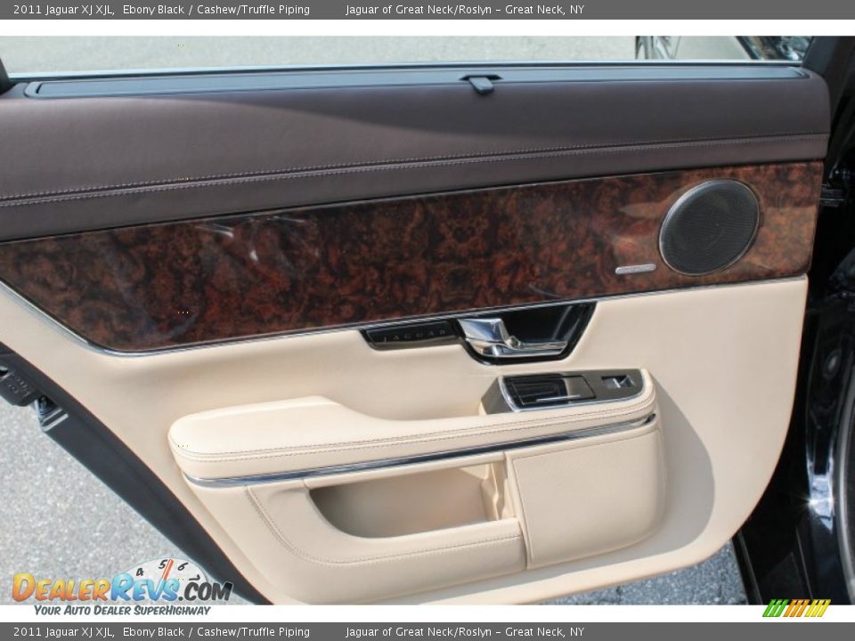 2011 Jaguar XJ XJL Ebony Black / Cashew/Truffle Piping Photo #15