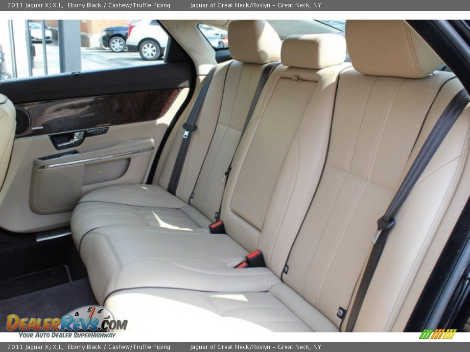 2011 Jaguar XJ XJL Ebony Black / Cashew/Truffle Piping Photo #16