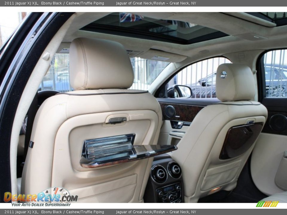 2011 Jaguar XJ XJL Ebony Black / Cashew/Truffle Piping Photo #18