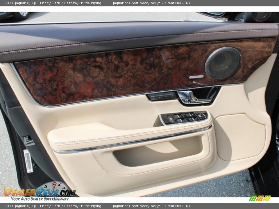 2011 Jaguar XJ XJL Ebony Black / Cashew/Truffle Piping Photo #19
